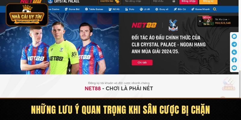Các điều cần lưu ý khi truy cập được NET88